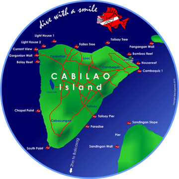 Sea Explorers Cabilao Dive Map