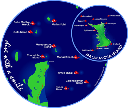 Malapascua Dive Map