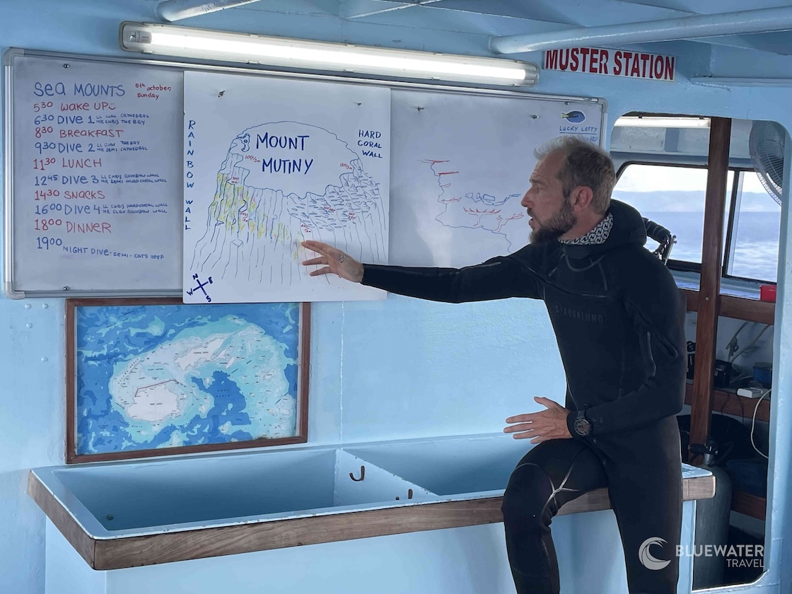 A detailed briefing onboard