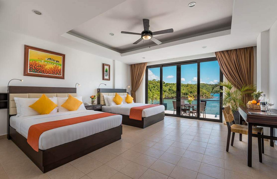 Large double beds in the accommodation