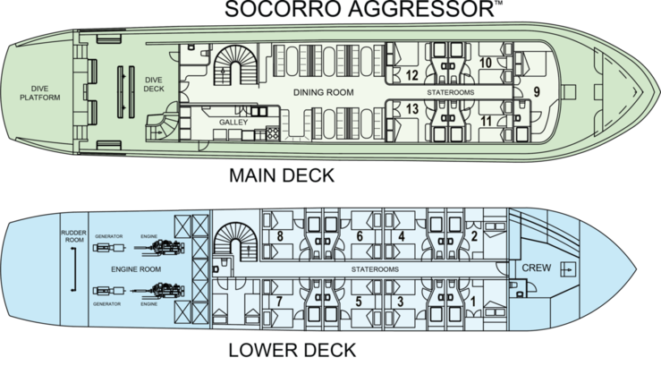 Socorro Aggressor's deck plan