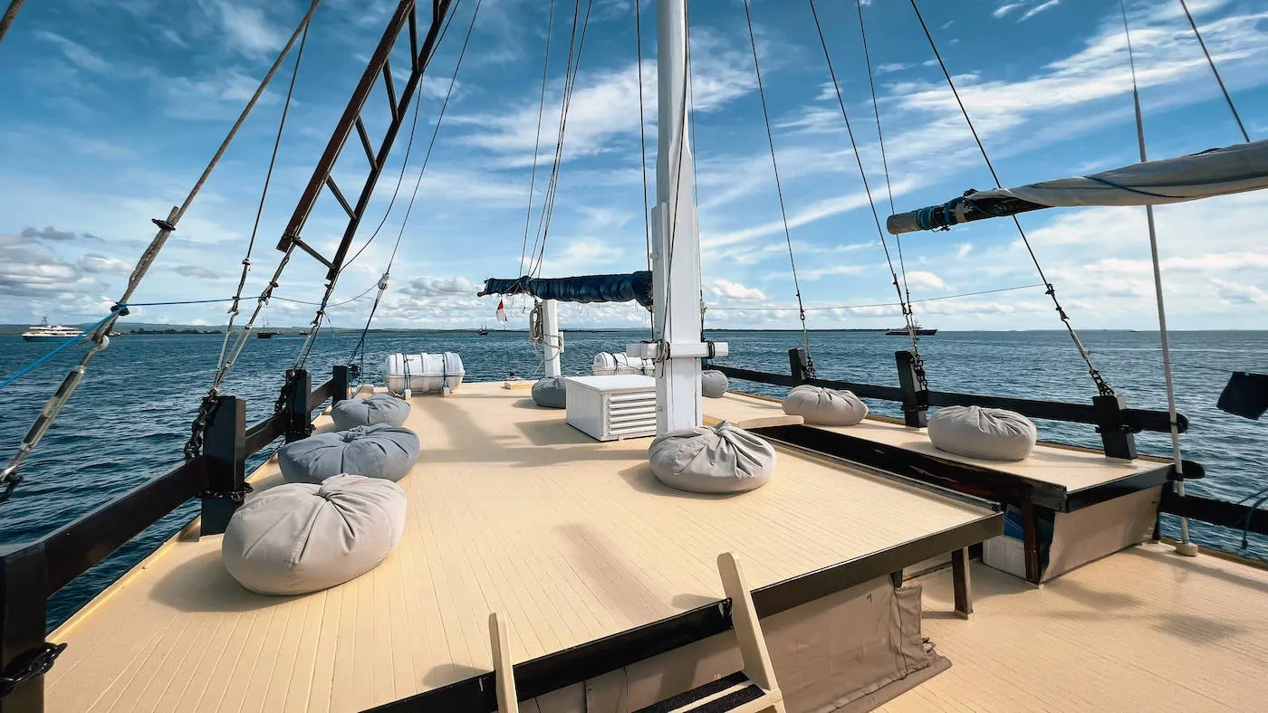 Sundeck with bean bag chairs