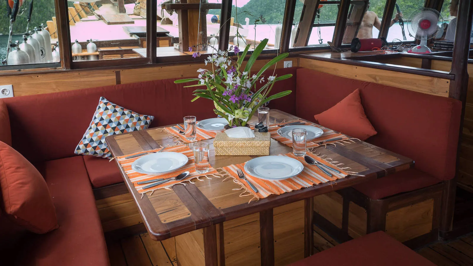 Indoor dining area